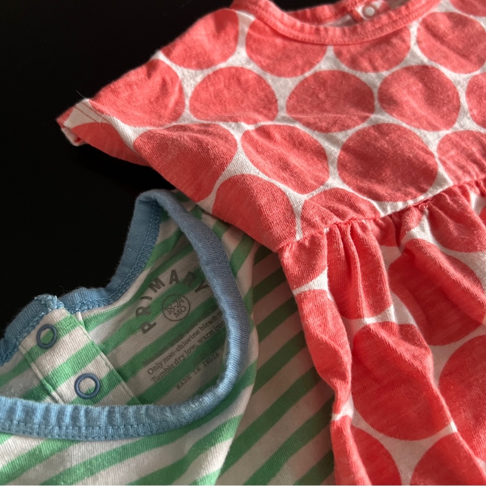 Set of 2 Primary bubble rompers size 18-24mo. Super condition!